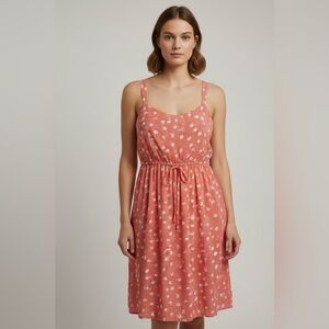 Torrid Coral Floral Babydoll Tank Midi Dress Summer NWT Plus Size 2X